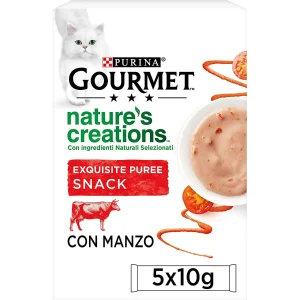 Gourmet Nature's Creations Exquisite Purée Manzo Pomodoro 5x10g