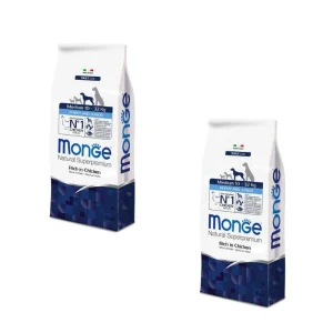 2x12kg Monge Alimento Secco Cucciolo Puppy Junior Taglia Media Pollo