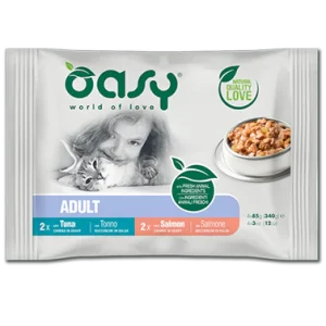 4x85g Oasy Bocconcini in Salsa Tonno e Salmone