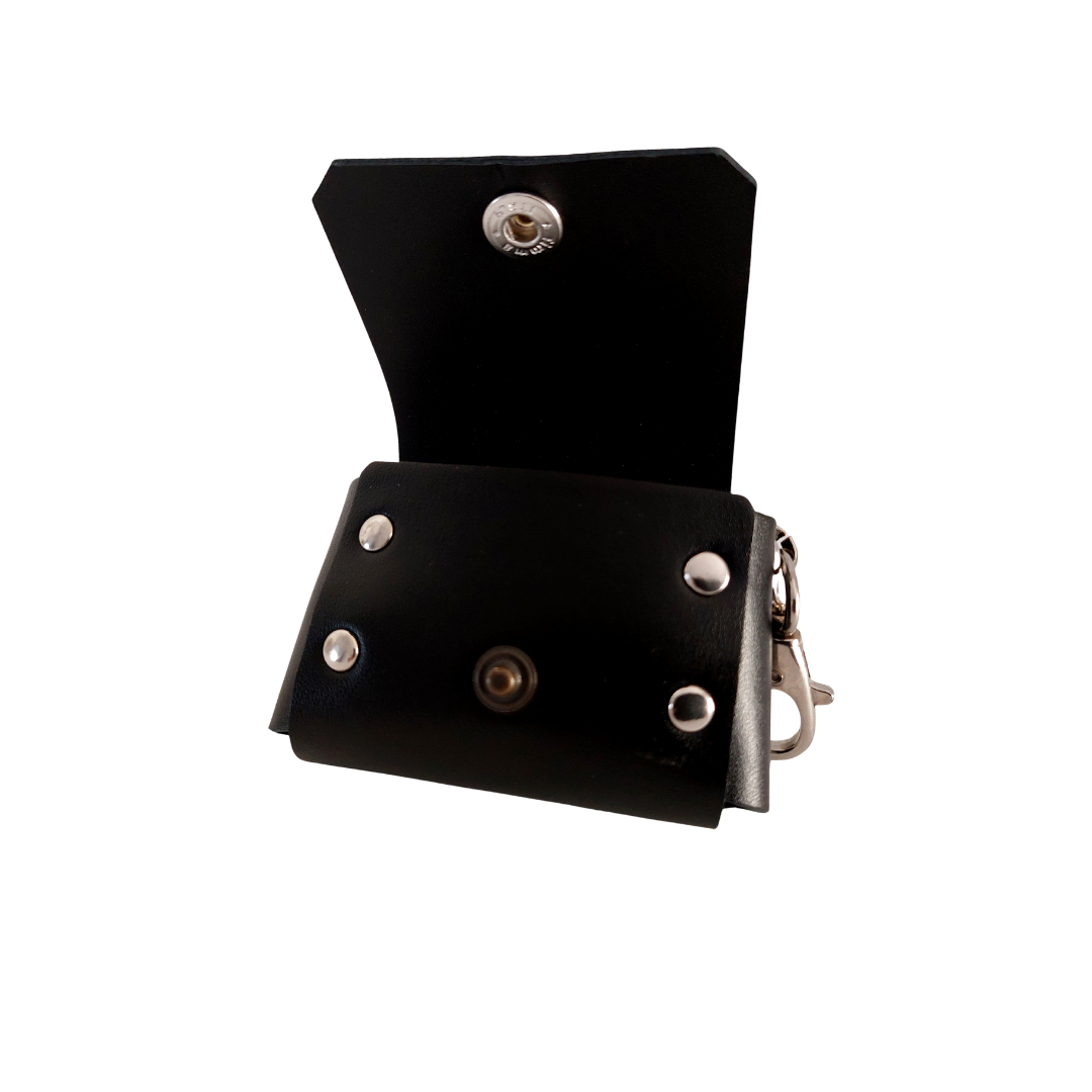 Porta Sacchetti Snug & Fit in vera pelle – colore nero - immagine 4