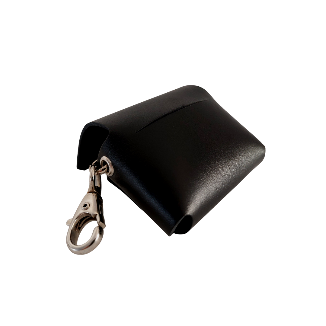 Porta Sacchetti Snug & Fit in vera pelle – colore nero - immagine 3