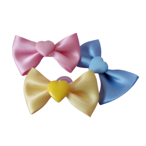 Fiocco cane Snug&Fit – raso con cuore – confezione 3 pz