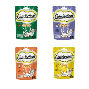 4x60g Catisfactions con Pollo Formaggio Anatra Tacchino - Gatto