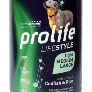 Prolife Umido Light Medium Large Merluzzo Riso 400g