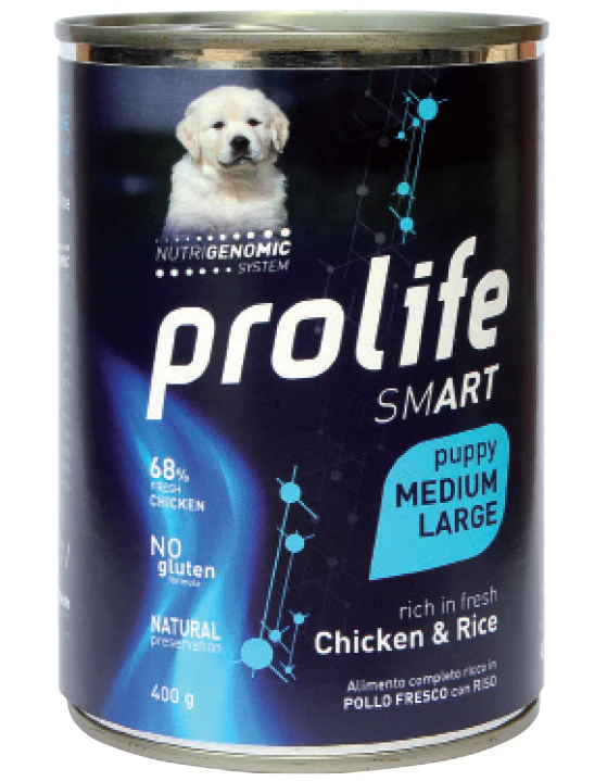 6x400g Prolife Smart Puppy Chicken & Rice - Cuccioli Taglia Media Grande - immagine 2