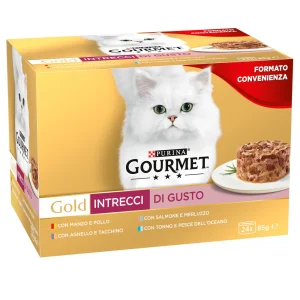 24x85g Gourmet Gold Intrecci di Gusto - Cibo Umido per Gatti