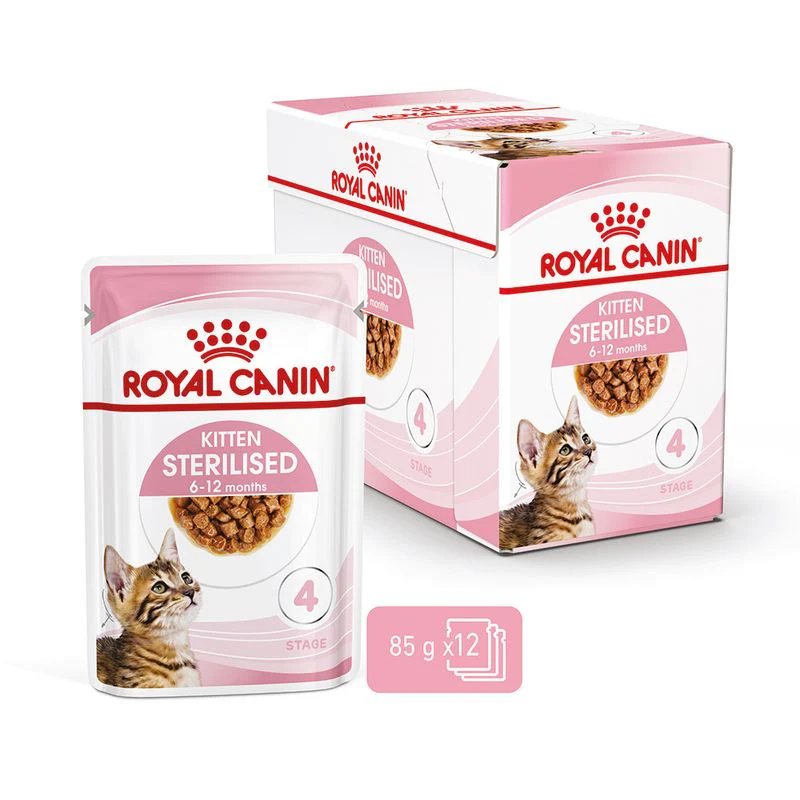 12x85g Royal Canin Kitten Sterilised in Salsa - Cibo Umido per Gatti - immagine 3