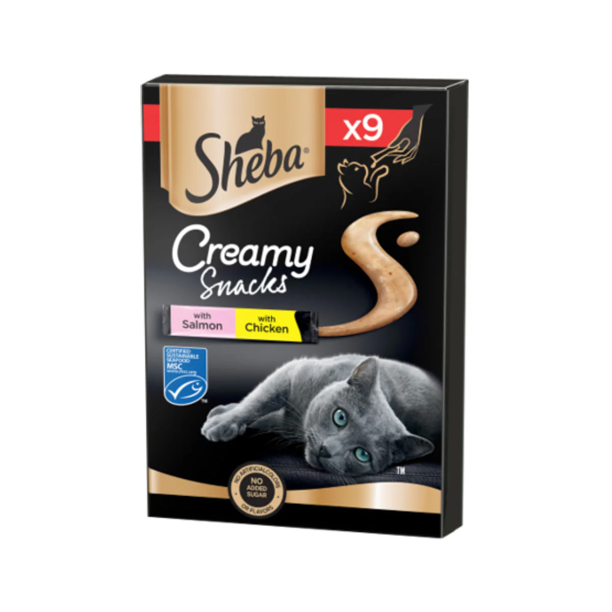 Sheba Creamy Snacks Pollo e Salmone 9x12g
