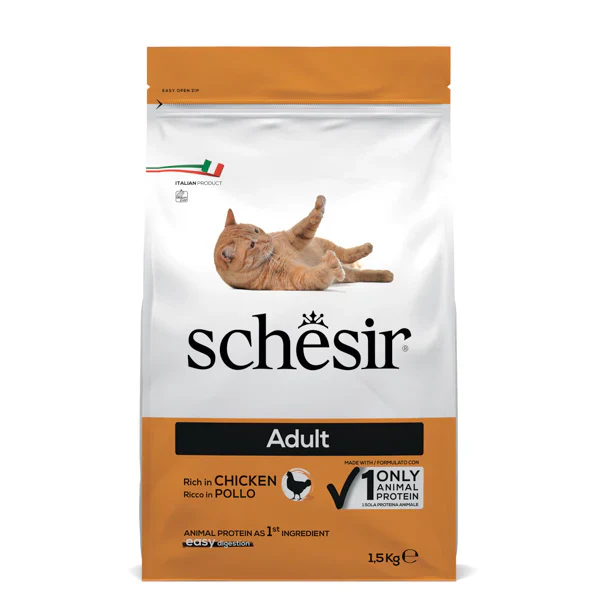 Schesir Adult Pollo 1,5kg Crocchette per Gatti Monoproteico - immagine 2