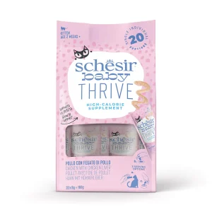 Schesir Baby Thrive Pollo con Fegato in Crema 20x8g - Umido per Gatto
