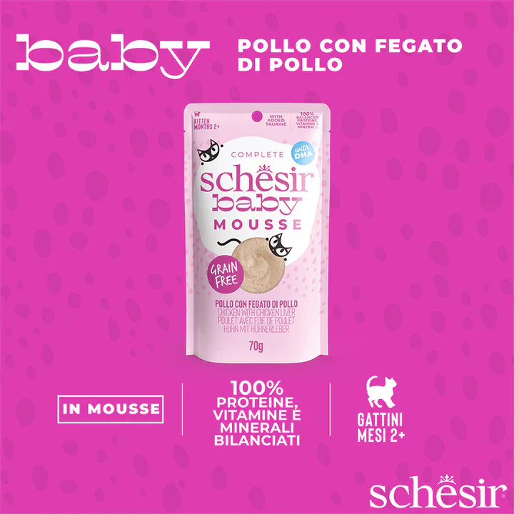 Schesir Baby – Pollo con Fegato di Pollo in Mousse 70g - immagine 7