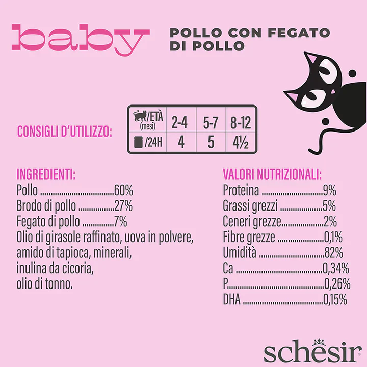 Schesir Baby – Pollo con Fegato di Pollo in Mousse 70g - immagine 5