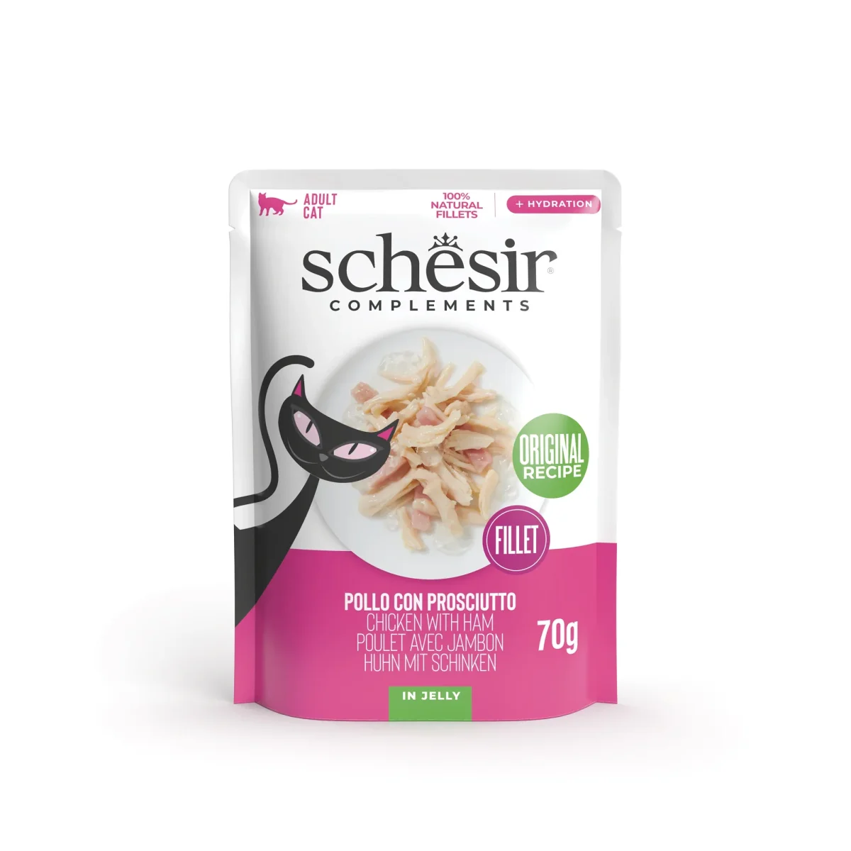 Schesir Complements Gatto Adulto Pollo con Prosciutto 70 g