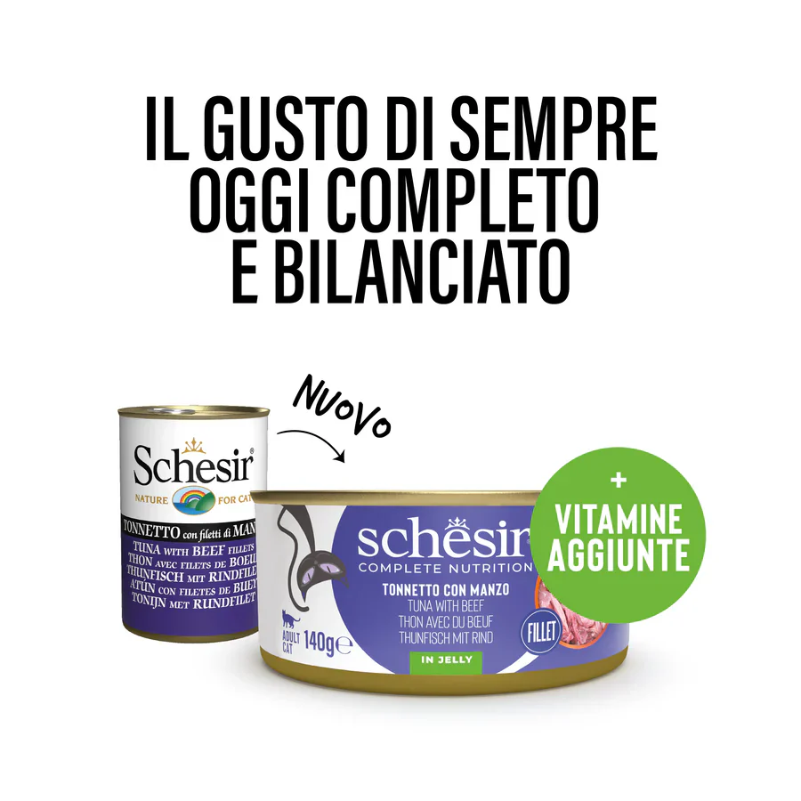 Schesir Complete Nutrition Gatto Tonnetto e Manzo 140 g - immagine 3