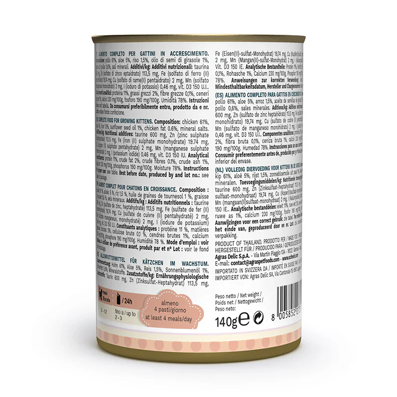 Schesir Kitten Pollo con Aloe in Gelatina 140g - Umido Gatto - immagine 3