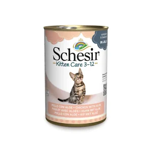 Schesir Kitten Pollo con Aloe in Gelatina 140g - Umido Gatto