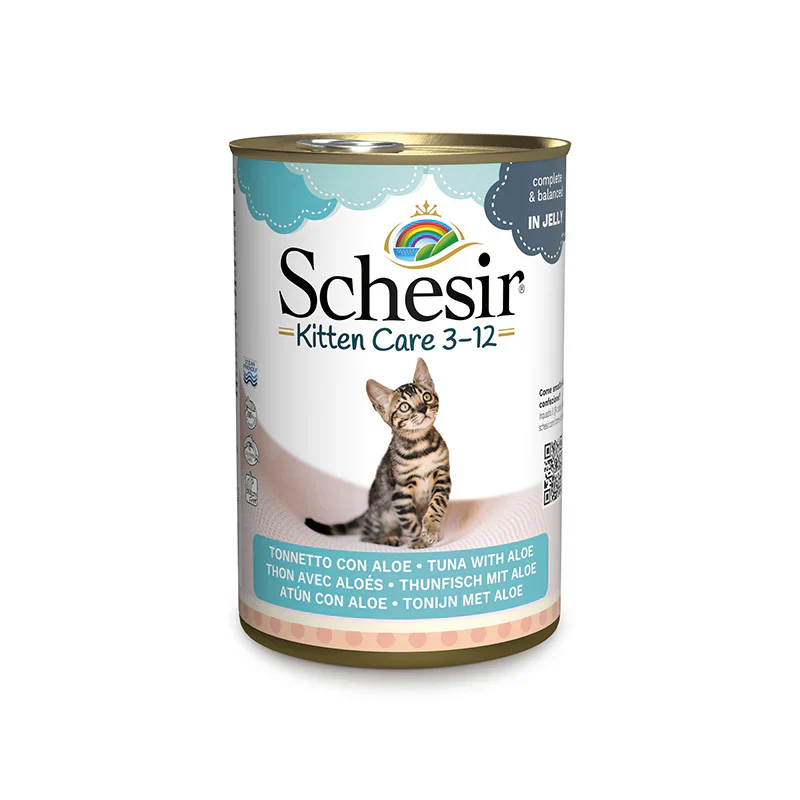 Schesir Kitten Tonnetto con Aloe in Gelatina 140g - Gatto Cucciolo - immagine 2
