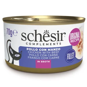 Schesir Pollo con Gamberetti in Brodo 70g Lattina