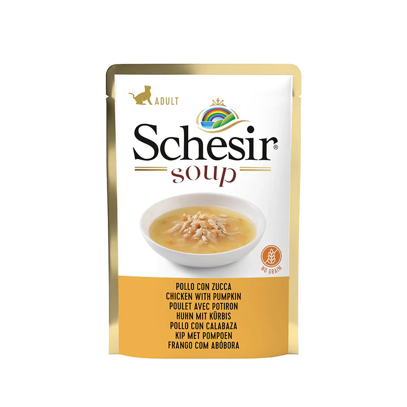 Schesir Soup Pollo con Zucca in Zuppa 85g Umido per Gatti - immagine 3