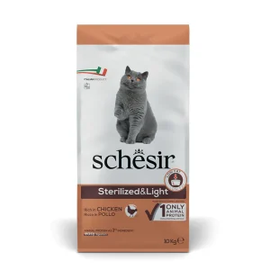 Schesir Sterilized Light Ricco in Pollo 10kg - Crocchette per Gatti