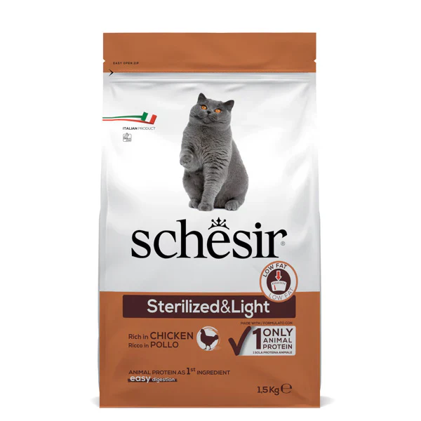 Schesir Sterilised Light Pollo 1,5kg - Gatti Adulti Sterilizzati