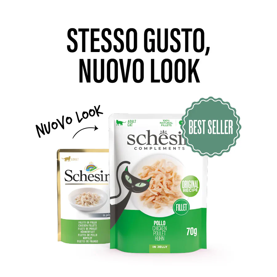 Schesir Filetti di Pollo in Gelatina 70 g Gatto Adulto - immagine 3