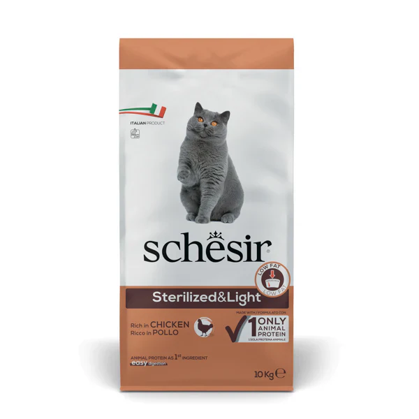 2x10kg Schesir Sterilized&Light Ricco in Pollo - Crocchette Gatto - immagine 3