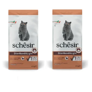 2x10kg Schesir Sterilized&Light Ricco in Pollo - Crocchette Gatto