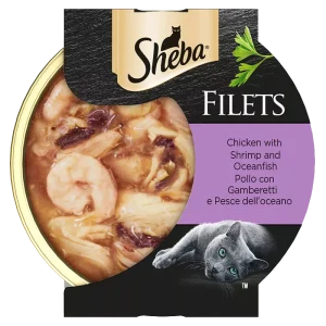 16x60g Sheba Filets Di Pollo Con Gamberetti E Pesce Dell Oceano