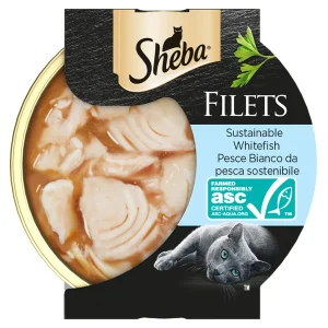 16x60g Sheba Filets Pesce Bianco da Pesca Sostenibile MSC - Umido Gatti