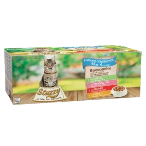 48x85g Stuzzy Multipack Bocconcini Pollo Vitello Prosciutto Manzo