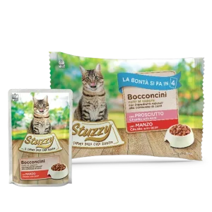 4x85g Stuzzy Multipack Bocconcini Prosciutto e Manzo – Gatto Adulto