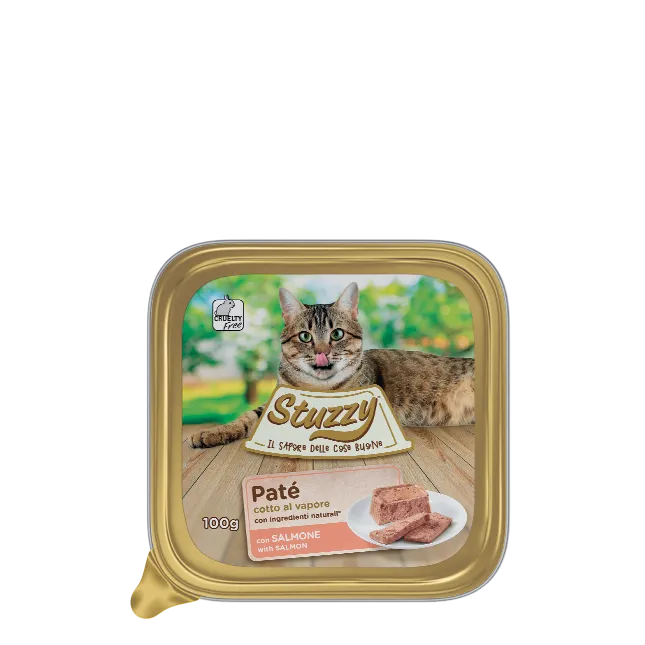 Stuzzy Paté con Salmone 100g Umido per Gatto