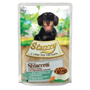 Stuzzy Sfilaccetti Coniglio e Ortaggi 100g – Cane Adulto