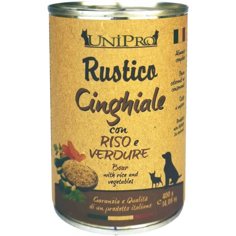 Unipro Rustico Cinghiale con Riso e Verdure 400g - Cibo Umido per Cani - immagine 2