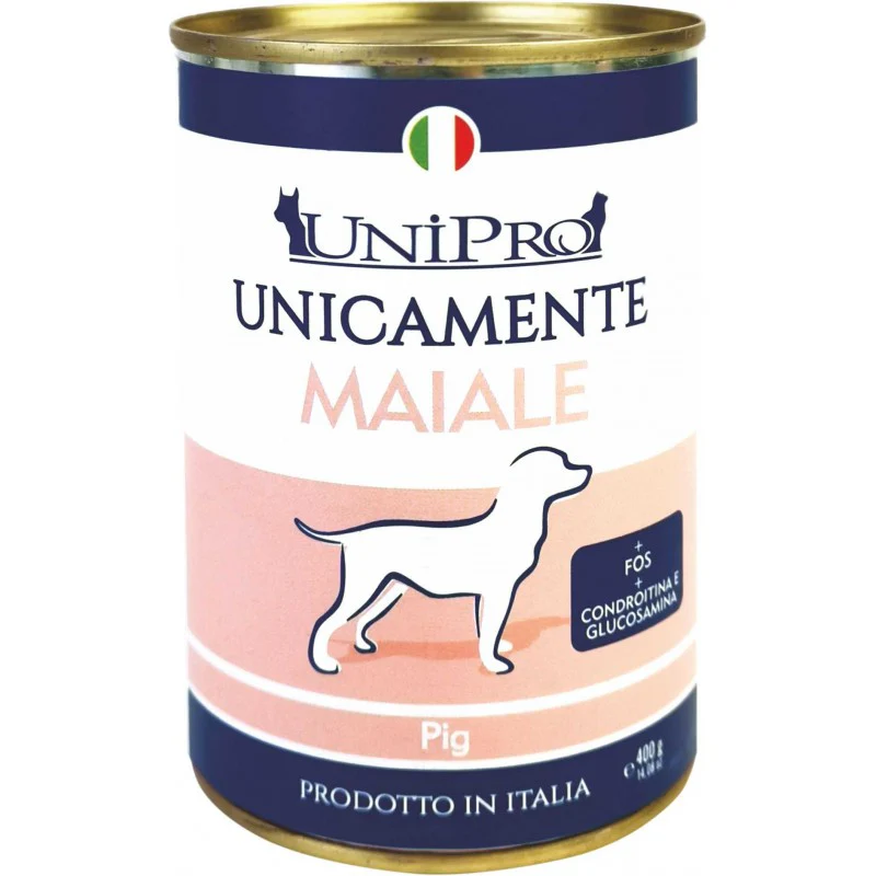 Unipro Unicamente Maiale 400g - Cibo Umido per Cani