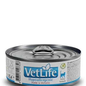 Vet Life Hypoallergenic Maiale Patate Alimento Umido Gatto 85 g