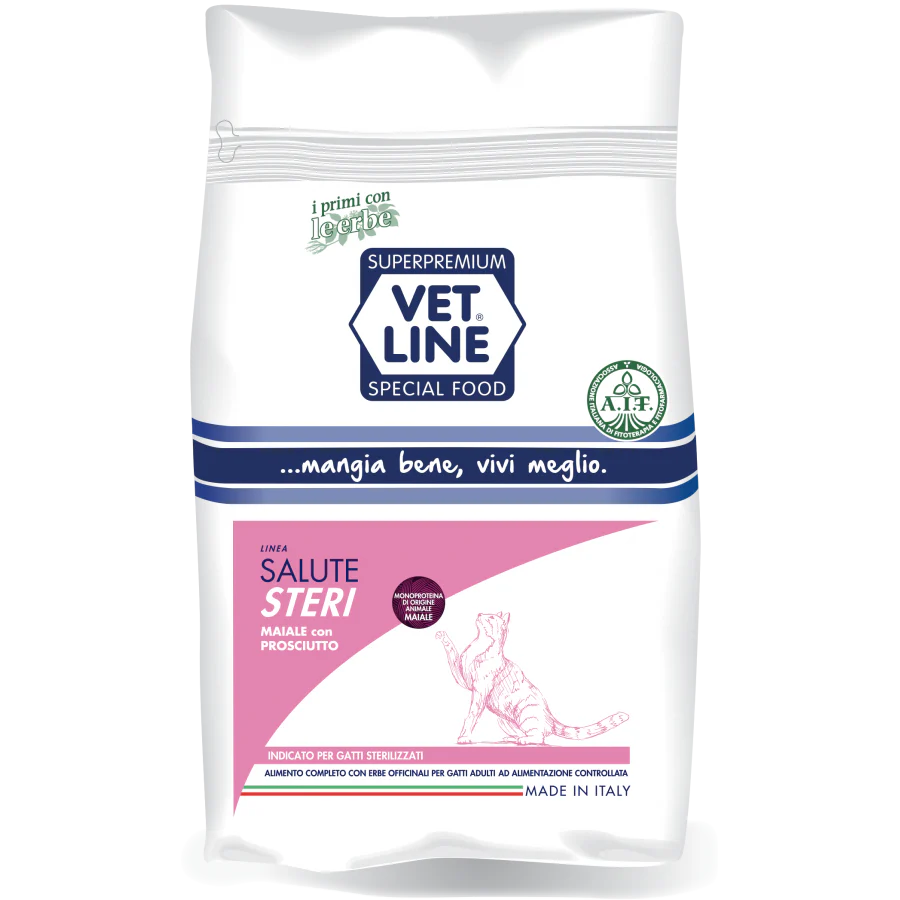 Vet Line Salute Steri Maiale e Prosciutto 800gr - Gatti Sterilizzati