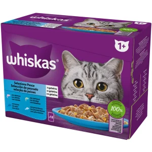 12x85g Whiskas 1+ Pesce Gelatina - Gatti Adulti