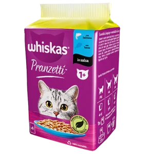 Whiskas Pranzetti con Salmone e Tonno in Salsa 1+ 6x50g