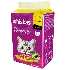Whiskas Pranzetti con Pollo e Tacchino in Salsa 1+ 6x50g