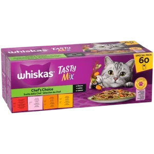 60x85g Whiskas Tasty Mix Scelta dello Chef - Alimento Completo Gatti