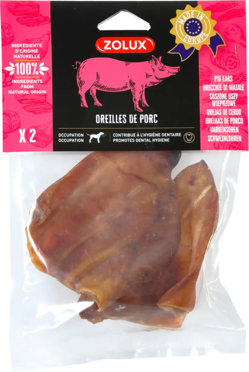 Zolux Orecchie di Maiale Naturali 2 pezzi per Cani