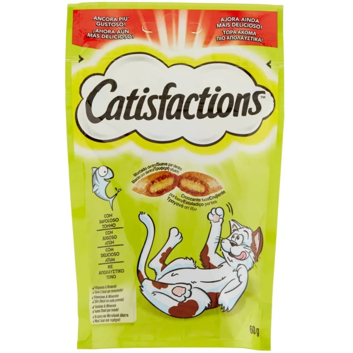 3x60g Catisfactions con Tonno - Snack per Gatti - immagine 2
