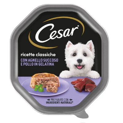 Cesar Ricette Classiche Agnello e Pollo 150g - Cibo Umido per Cani