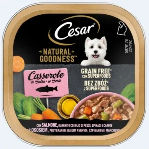 Cesar Natural Goodness Salmone Spinaci e Carote 100g - Cibo Umido per Cani
