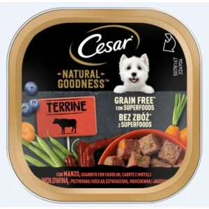 Cesar Natural Goodness Manzo Fagioli Carote 100g - Cibo Umido per Cani