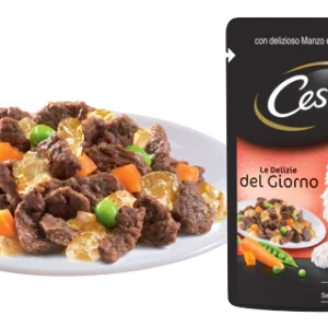 Cesar Le Delizie del Giorno Manzo e Verdure 100g - Cibo Umido per Cani