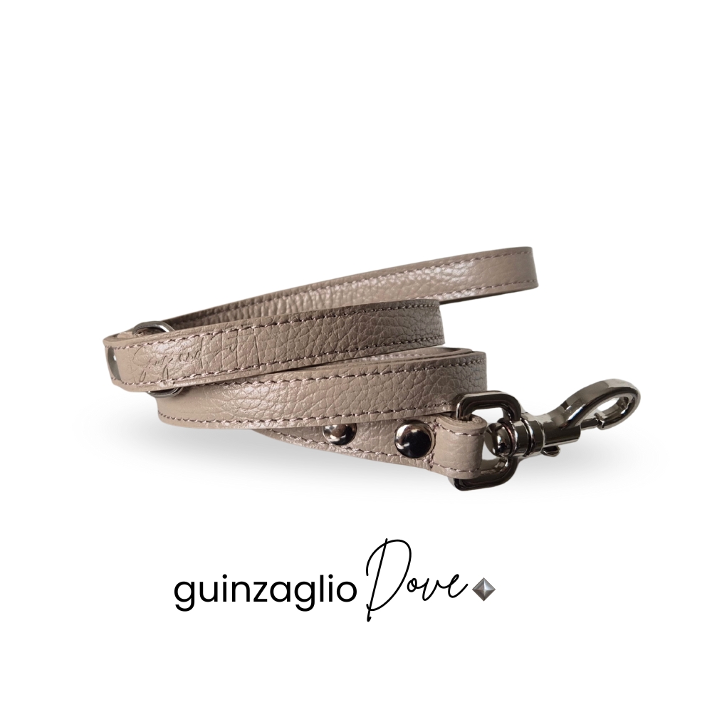 Guinzaglio per cani Snugandfit VeraPelle TORTORA