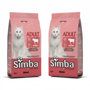 2x20kg Simba Adult Croccantini con Manzo - Alimento Completo Gatti Adulti